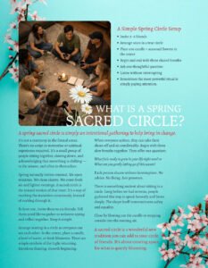 Chakra Cozy Issue 001 - What is a Spring Sacred Circle?